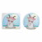 EHOMERY Mauspad Farbig Mousepad Lang Netter Cartoon Für Kinder Weißes Mauspad Klein Mousepad Orientteppich Für Die Schreibtischdekoration - 2 Pack [20x24 cm and Dia 20 cm]