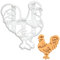 BAKERLOGY Hahn Ausstechform - Haushuhn oder Huhn Ausstecher, Detailliertes Keksausstecher, Ideal für Fondant, Keksteig, Ton