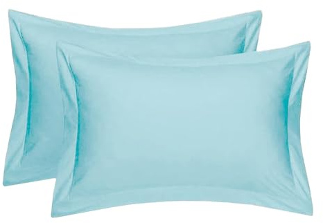 Roseley 100% BAMBOO Duvet Cover Set 300TC Organic Hypoallergenic Bed Linen Breathable Natural Fabric Temperature Regulating Machine Washable & Sustainable Bedding (Duck Egg, 2 Oxford Cases)