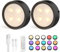 Onumii Luce Sottopensile Cucina LED Ricaricabile Batteria Luci con Telecomando Senza Fili Lampada con Magnete Cangiante di Colore per Vetrina Armadio Scaffali (2pcs Nero)