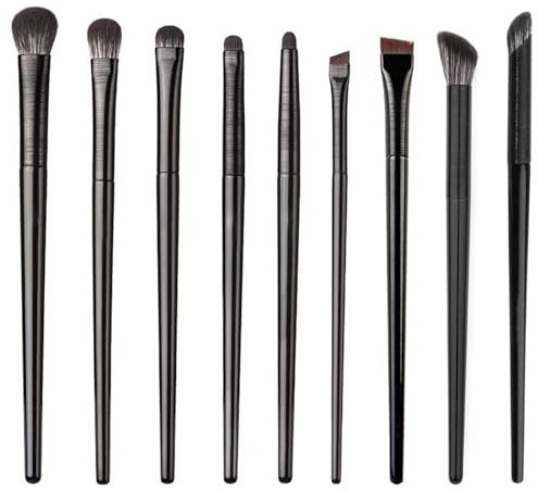 Eupneicu Pinceaux De Maquillage Set [9 Unités], Pinceaux De Maquillage Yeux, Outils De Maquillage Pour Ombres À Paupières Et Sourcils
