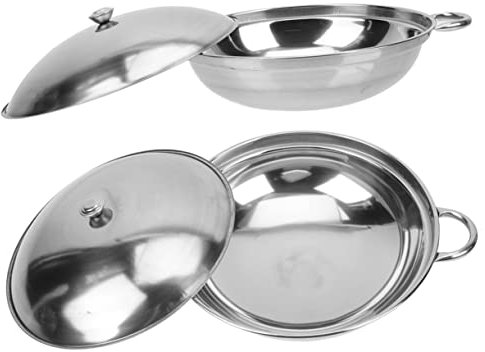 DECHOUS 2stücke Edelstahl Kochtopf Mit Doppelgriff Antihaftbeschichtet Hitzebeständig Vielseitig Einsetzbar Für Zuhause Restaurant Für Meeresfrüchte Trocken Scharfe Eintöpfe