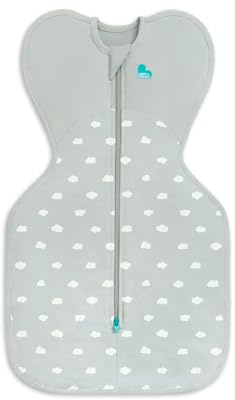 Love To Dream Swaddle Up, Small 3.5-6kg, Light Olive Fit Supports Good Sleep, 1.5 TOG Suitable All Year for (18-22°C) Temperature, Machine Washable & Double Zip for Easy Nappy Change