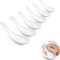 Yeenano Porcelain Soup Spoons,6 pcs Ceramic Chinese Soup Spoons,Chinese Won Ton Spoons Asian Soups Japanese Ramen Spoons,Porcelain Spoon Set for Rice Bowls,Ramen,Appetizers,Dim-Sum Spoons (White)