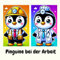 Malbuch Pinguine bei der Arbeit