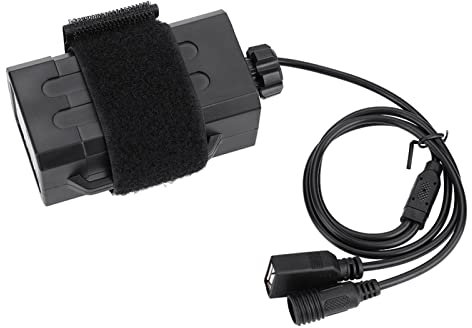 Batterie Imperméable pour la Lampe à Vélo, éclairage à Vélo avec Batteries 4x18650, Fonction de Charge Téléphonique pour Les Cyclistes
