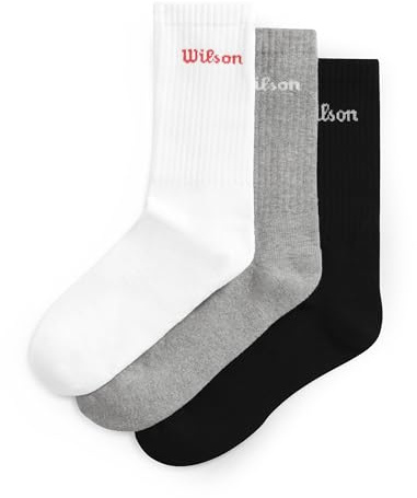 Wilson Unisex Wilson Crew Logo Sock 3 Pack Socks