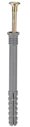 Bulloni a espansione per impieghi gravosi, Tasselli da muro Confezione 20 tasselli ad espansione in plastica 10x100mm con viti 8x98mm Grigio