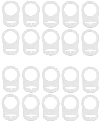 Uikdjgu 20 Stueck Taste Silikon Ring Schnullerhalter Mannequin Adapter Loeschen