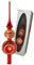 Krebs Glas Lauscha - Christbaumschmuck aus Glas - Rote Christbaumspitze mit 3 Reflexen und aufgesetzter Form - Größe ca. 28 cm - Made in Germany