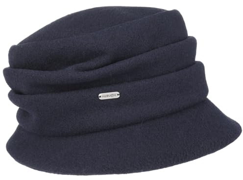 McBURN Katja Wollhut Damenhut Winterhut Hut Damen - Made in Italy mit Futter, Futter Winter Herbst-Winter - One Size dunkelblau
