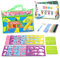 lenbest Schablonen Kinder Set - Spielzeug Malschablonen - Lernspielzeug Geschenke 3 4 5 6 7 jahre - Malset Bastelset für Kinder - 20 Zeichenpapier | 10 Buntstifte | Bastelschere | Spitzer