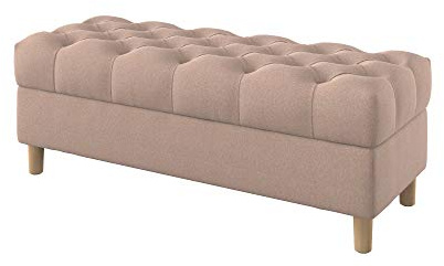 Furninero - Tiefer gepolsterter Sitzbank Sitzhocker Sitzruhe Betthocker Ottomane, mit Stauraum, Gerundete Beine, 120 cm breit, Nordic Beige Stoff (Wasserabweisen), Beige