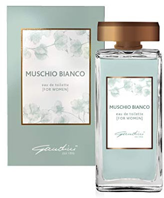 Gandini Muschio Bianco, Profumo da Donna, Eau de Toilette, Fragranza Dolce e Fresca, con Note Fiorite Ricche e Speziate al Bergamotto, Fiori d'Arancia, Ylang Ylang, Rosa, Chiodi di Garofano, 30 ml