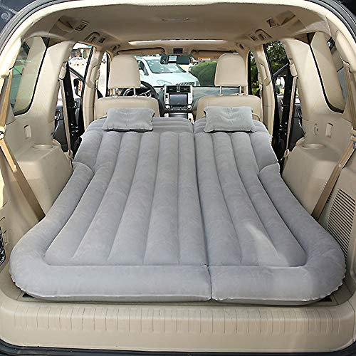 Vinteky Auto SUV Luftmatratze Bewegliche Dickere Luftbett Auto Matratze für Reisen Camping Outdoor Aktivitäten (grau)