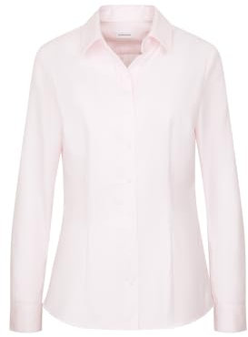 Seidensticker Damen City Langarm Slim Fit Hemdblusenkragen Bügelleicht Bluse, Rosé, 34 EU