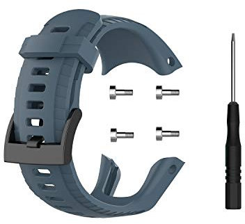 Huabao Cinturini Compatibile con Suunto 5,Sport in Silicone Regolabili Band Sostituzione Braccialetto per Suunto 5 Orologio (Ardesia)