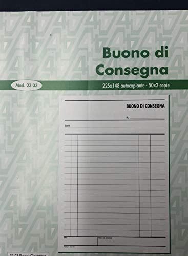 Multiart 10 Blocchi Buoni di Consegna 50x2 formato 22.5x14.8 cm. 2 copie autoricalcanti