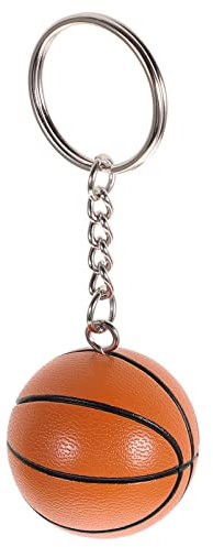 VALICLUD Basketball Schlüsselbund Hängen Sportball Anhänger Schlüsselring Dekorative Pu Ball Schlüsselbund Basketball Fan Souvenir Party Belohnungen Tasche Füller Requisiten (Glatte