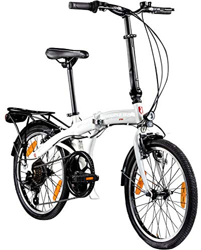 ZÜNDAPP Klappfahrrad 20 Zoll Faltrad ZF20 Speed Folder 20 Fahrrad Stadtrad mit StVZO Beleuchtung Klapprad mit Zubehör