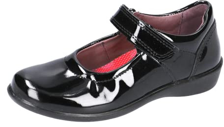 RICOSTA Mädchen Stiefel Beth, Kinder Flats, Weite: Mittel, lose Einlage, Booties, Schnellverschluss, wasserdicht, Ballerinen, Pumps, schwarz (093), 39 EU