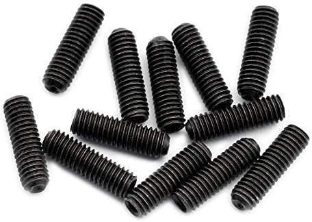 Musiclily Pro Métrique M3X10mm Vis Hauteur Pontets Chevalet en Acier pour Guitare électrique Import Strat Tele Style, Noir (Lot de 12)