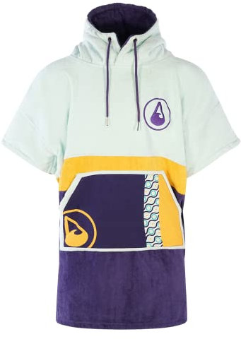WAVE HAWAII Poncho Maneiro Badeponcho 100% Baumwolle für Körpergrößen von 145-175 cm Umkleidehilfe für Schwimmen Strand Surfen Badetuch mit Kapuze Duschponcho für Damen Herren Erwachsene