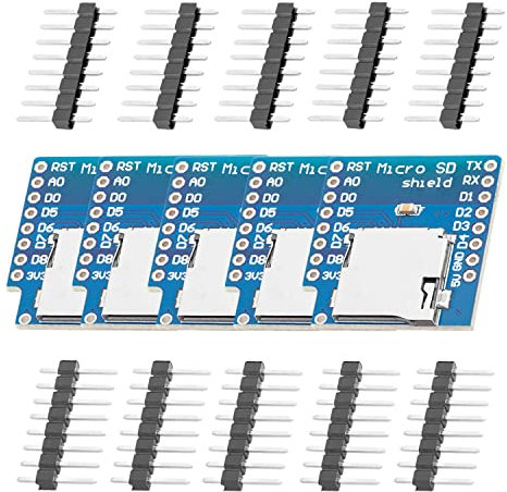 AZDelivery 5 x D1 Mini Micro SD TF Karte Micro SD Karten Shield für D1 Mini Kompatibel mit Arduino