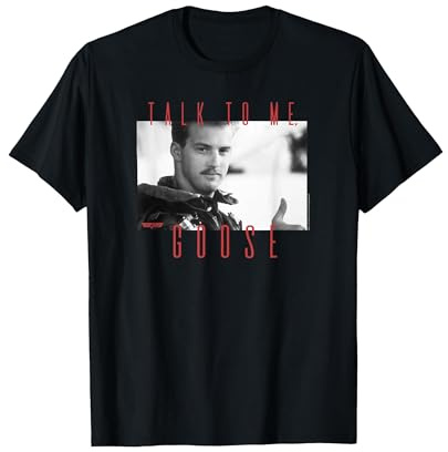 Top Gun Nick Bradshaw Talk to Me Goose Poster T-Shirt, Herren, Schwarz, L