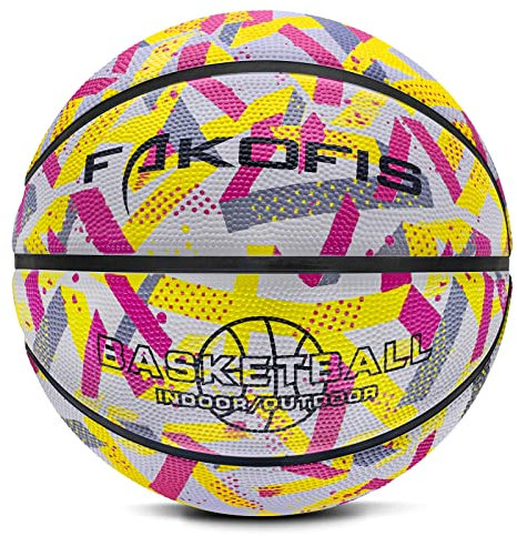 FAKOFIS Basketball Größe 3,Outdoor Indoor Street Basketball,Arena Training Erwachsene Anfänger Basketbälle