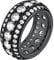 FindChic Ring Damen Schwarz Cubic Zirkonia Ring ais Kupfer Solitärring Diamant Ehering mit Stein Ewigkeitsringe Geschenk für Herren 10mm breit 67