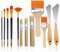 12 PCS Paintbrush Sets,Background Blender Paintbrushes Painting Knife,Fan Blender Artist Brush,2in and 1inLandscape Brush for Oil Paint Supplies