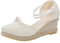 azaz Sandales Femme Été Confortable Sandales Compensées Mode Multiples Tressé Lin Chaussures Respirantes Bout Rond Fermé Sandales Décontractées Respirantes Semelles Épaisses Compensées Chaussons