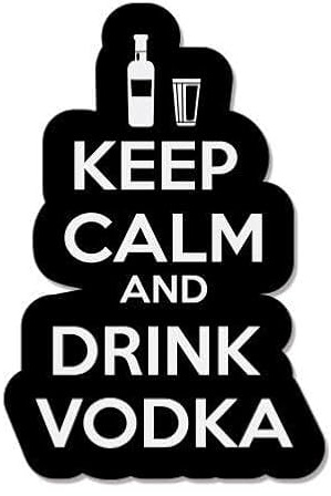 WildeBabsKLBT Keep Calm and Drink Vodka K605 Hochwertiger Premium Autoaufkleber Sticker Aufkleber selbstklebende Folie 12 cm