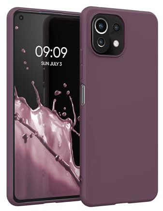 kwmobile Custodia Compatibile con Xiaomi 11 Lite (5G) NE/Mi 11 Lite (5G) Cover - Back Case per Smartphone in Silicone TPU - Protezione Gommata - Iris pallido