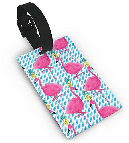 Étiquettes colorées flamant rose pour valises, porte-cartes de visite, accessoires de voyage