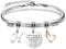 SAMORION 26 Brief Armband,Name Geschenk Inspirierende Armband,Manchmal Vergessen du,Dass Du So Großartig Bist Erinnerung Schmuck Für Frauen Geburtstagsg Armbänder für Freund Weihnachts Abschluss (H)