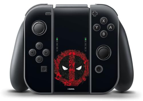 Skin kompatibel mit Nintendo Switch Controller Folie Sticker Marvel Deadpool Logo