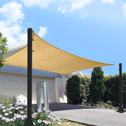 Kit palo per vela ombreggiante da 9,8 piedi in metallo, tettoia per tenda da sole con supporto per palo per vela ombreggiante, tettoia per tenda da sole per carichi pesanti per luce a catena, patio, c