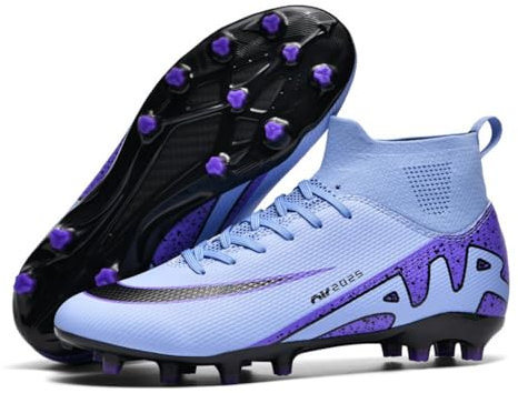 Botas de fútbol para Hombre High Top Spikes Botas de fútbol al Aire Libre Entrenamiento de fútbol Juvenil Zapatillas Transpirables Kicking Athletic Training Shoes Sneakers