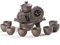 YoeEoay Zisha Tee Set Teeservice Kung Fu Tee Set Chinesisch Halbautomatische Tee Set Teekanne 8 Tassen Gongfu Teetassen braun Traditionelles Chinesisches Teeservice Aus Porzellan 11-teilig