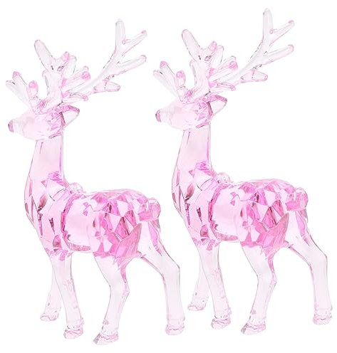 KONTONTY Frohe Weihnachten Elch Acryl Ornamente Elch Dekorationen Für Weihnachten Baum Elch Hängende Elch Für Home