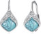 POPLYKE Türkis Träne Leverback Dangle Ohrringe für Damen - 925 Sterling Silber mit Türkis - Sensible Damen Schmuck