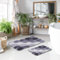miqna Grau Badezimmermatte Set, 2 Teile, rutschfest Waschbar Badematte, Roboterstaubsauger-freundlich, Badezimmermatte Set (Circle Grau, 60 x 100 cm - 50 x 60 cm)