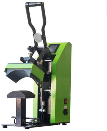 MhWrughts Heat Press Cap Sublimation Machinec, 9x15cm Multifunktionaler Heat Press Plate Transferdrucker, Wärmeübertragungsmaschine für Schirmmützen, mit 0-250°C Temperaturregelung