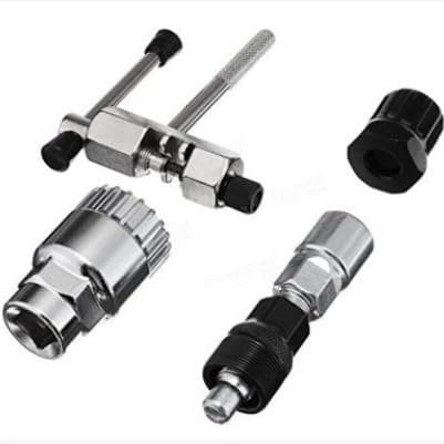 APIWO Bicycle Crank Puller Tool, Bottom Bracket Removal Tool, Freewheel Removal Tool, Chain Breaker, Professional Bike Repair Kit for MTB and Road Bikes
