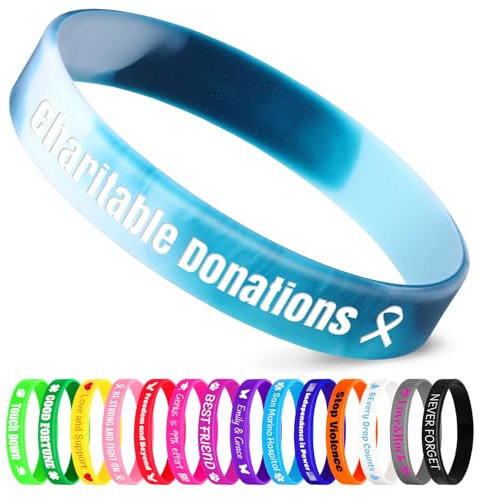 Jodimitty 10 Stück Personalisiertes Armband Silikon Armbänder Damen Herren, Custom Text & ICON, Bulk Armband für Event Festival Hochzeit Party Bewusstsein Motivation, 202x12mm (Mischfarbe)