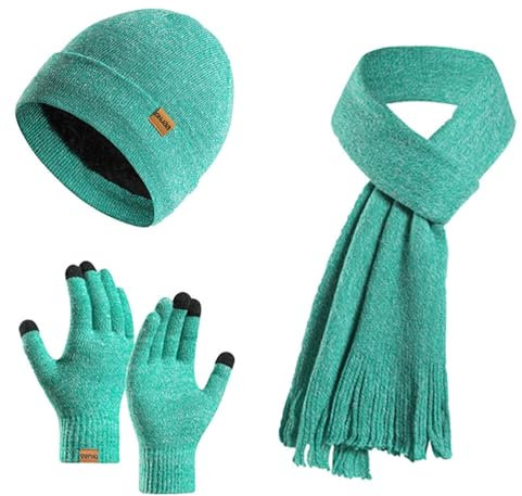 Kwatieh Beiger Schal Damen MüTzen Schal Set Damen Schwarzes Tuch PaläStinenserschal Stolen Women MüTze Schal Set Damen Rosa Winter Loop Schal Fuer Damen Set Handschuhe MüTze Schal