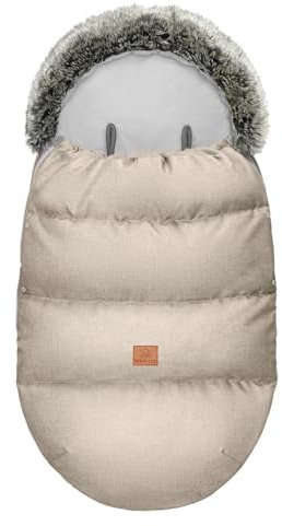 MayLily - Winter-Kinderwagen-Schlafsack 0-24 Monate - Babyfußsack Baby - Fußsack Winterfußsack - Kuschelsack Babydecke Kinderwagen Kopfteil - (Beige, 0-2 years)