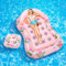 MoKo Aufblasbare Wasserhängematte, Pool Luftmatratze Hängematte mit Abnehmbarer Kopfstütze & Becherhalter, Lounge Schwimmbad Spielzeug Schwimmbett für Party See Sommer Strand Outdoor, Rosa Flamingo